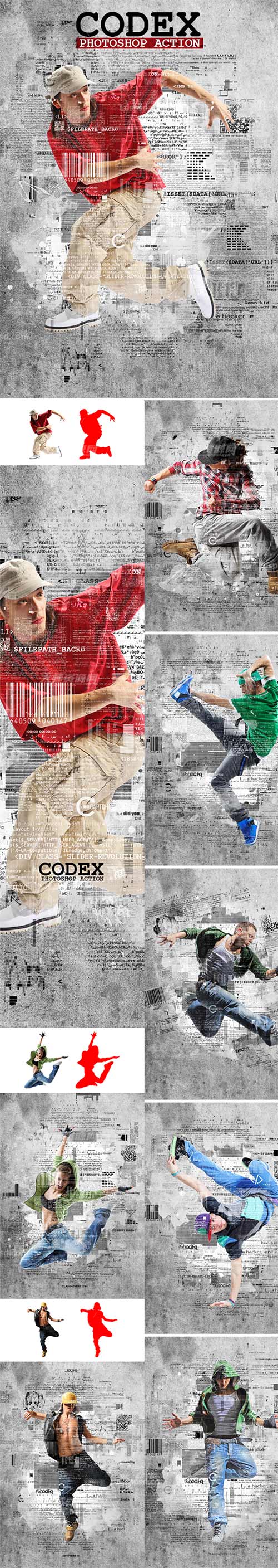 Codex Action,极品PS动作－图文混叠